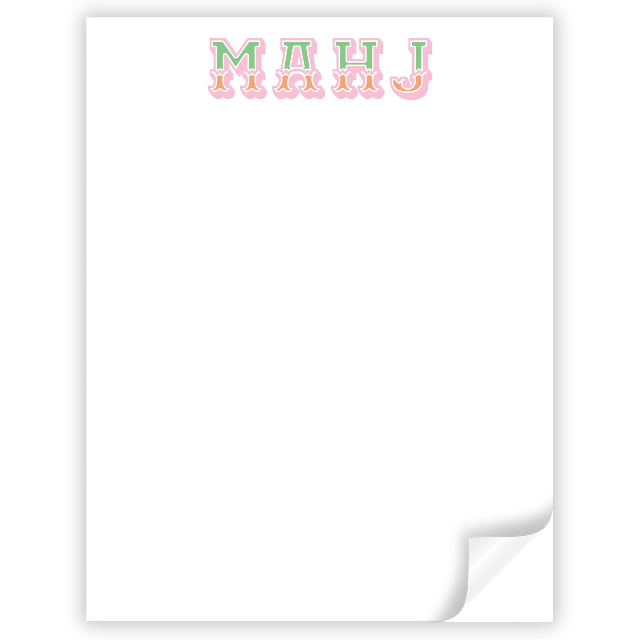 Fishtail Mahj Mahjong Notepad