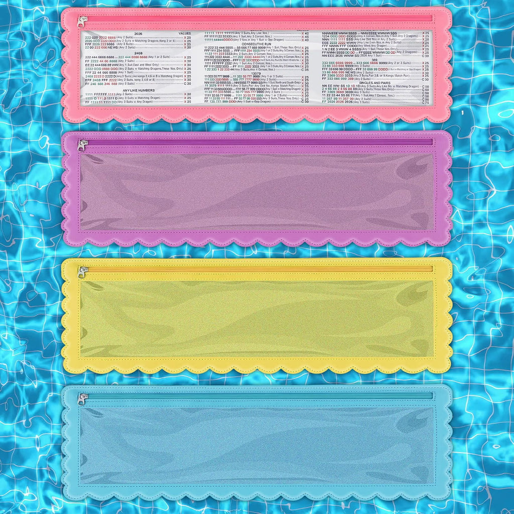 Large Mahjong Card Holder for Pool Splash-Proof Clear