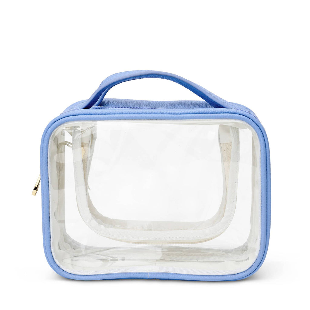 "Mojo" Clear Train Case (Personalizable) : Raspberry