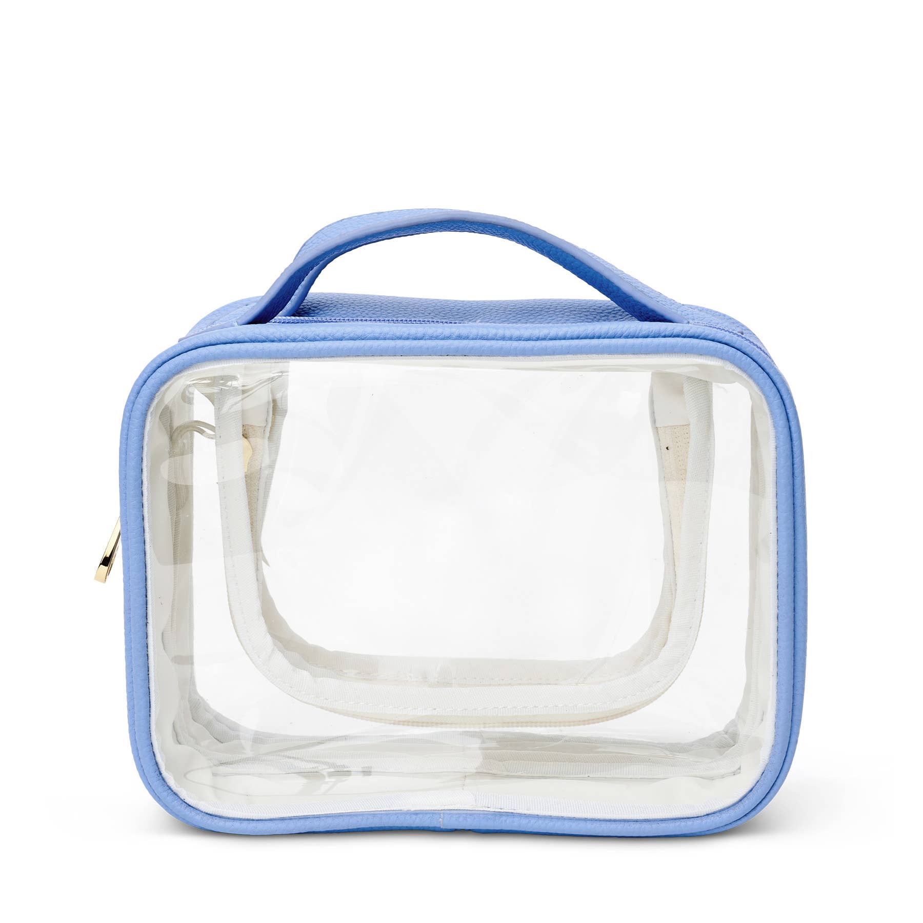 "Mojo" Clear Train Case (Personalizable) : Latte