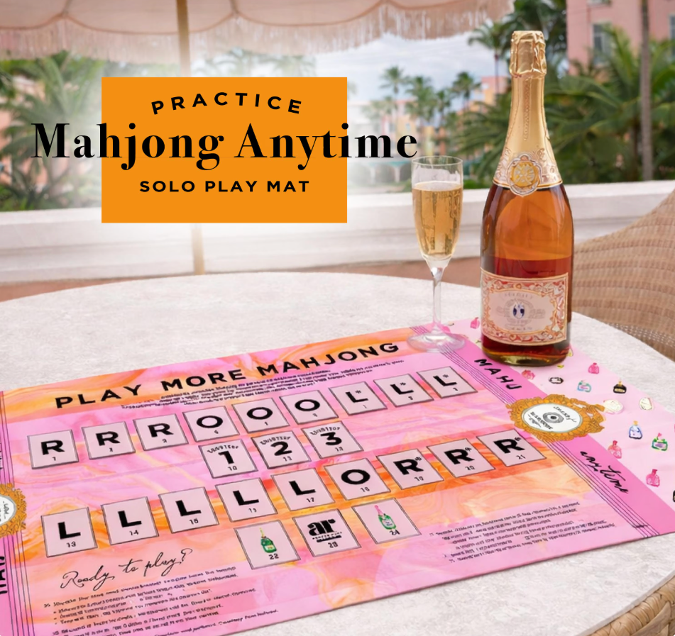 Mahjong Practice Mat | Strategy, Charleston, Training,: Pink Stripe
