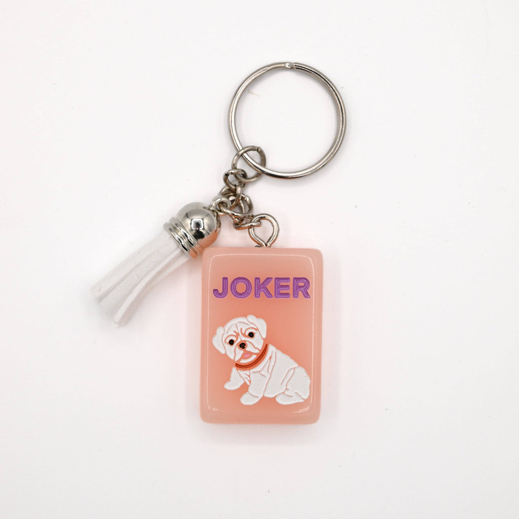 Middle & Main Mahjong Tile Keychain Georgia Bulldog Joker