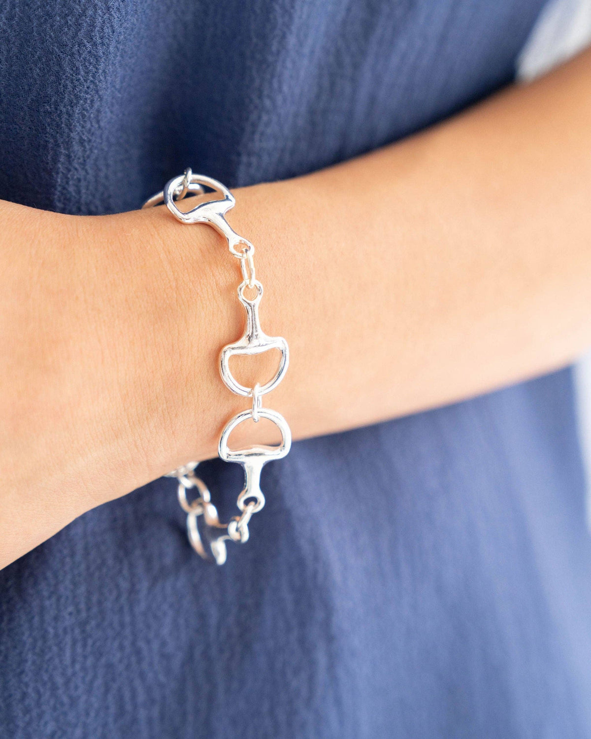 Horse Bit Toggle Bracelet: Gold