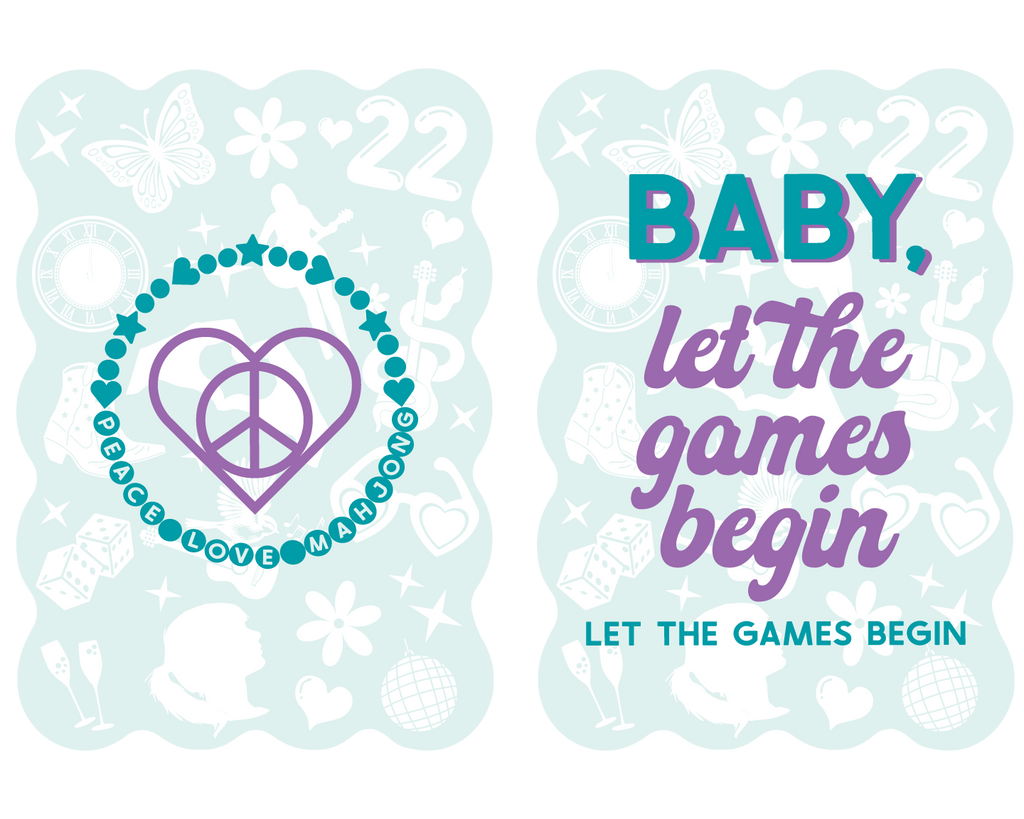 Mahjong Tile Shufflers (Set of 2): Hot Tips - Pink