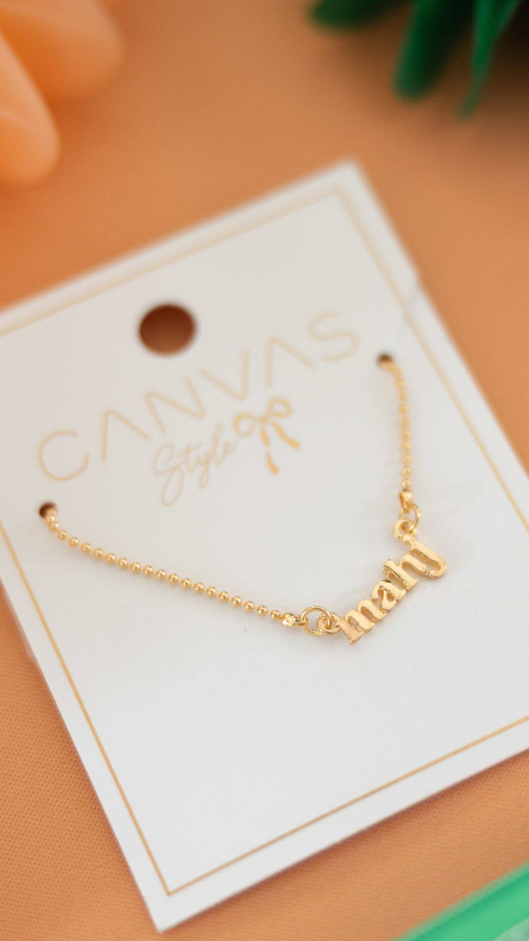 Mahj Ball Chain Necklace in Shiny Gold
