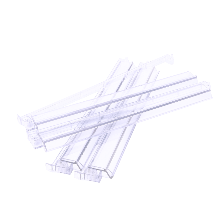 Mahjong Rack and Pusher Set of 4 - Multi Colors Blue Purple Red Green Clear: Clear
