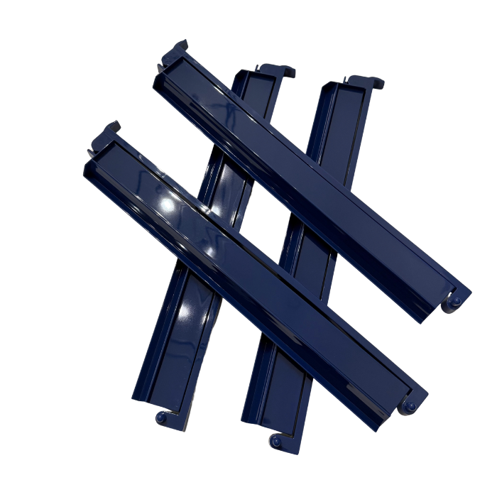 Mahjong Rack and Pusher Set of 4 - Solid Colors Red Blue White: Red