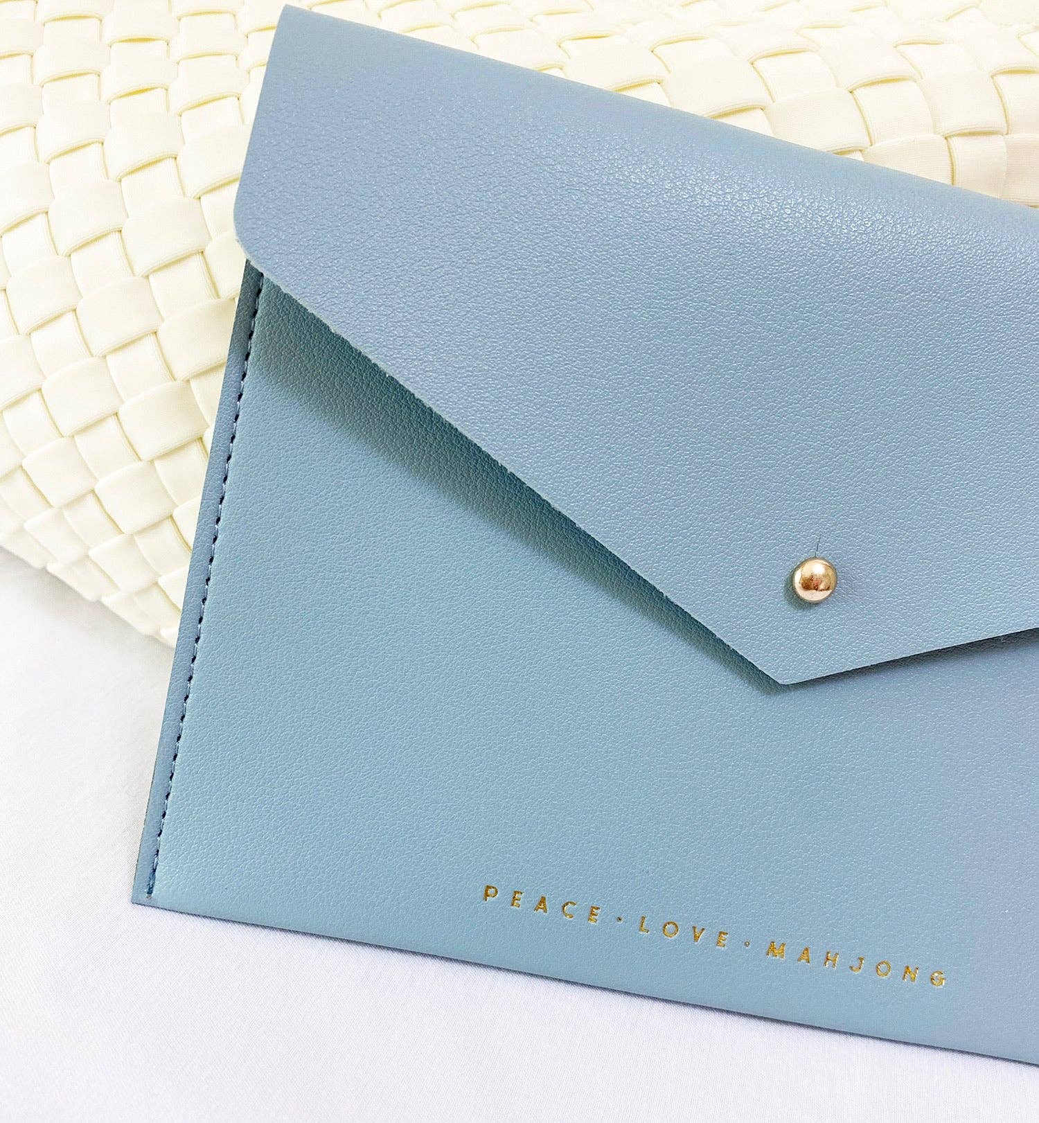 Card Clutch: Serentity Blue - Large Size