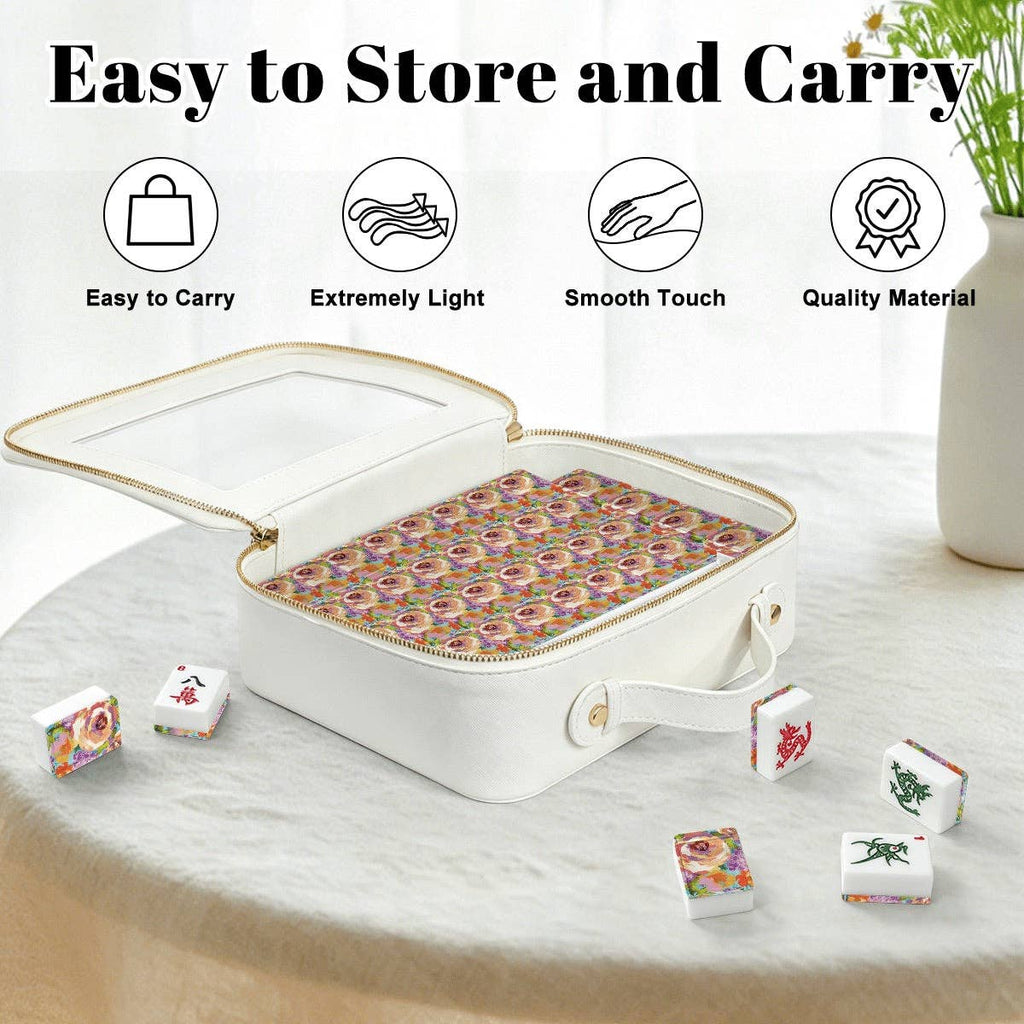 Painted Florals American Mahjong Tiles: Bag Set