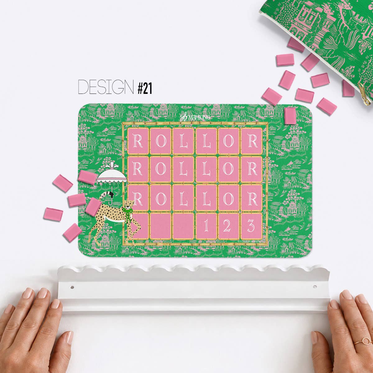 Mahjong Solo Practice Mats, Neoprene, Mix-n-Match Designs: Design #1