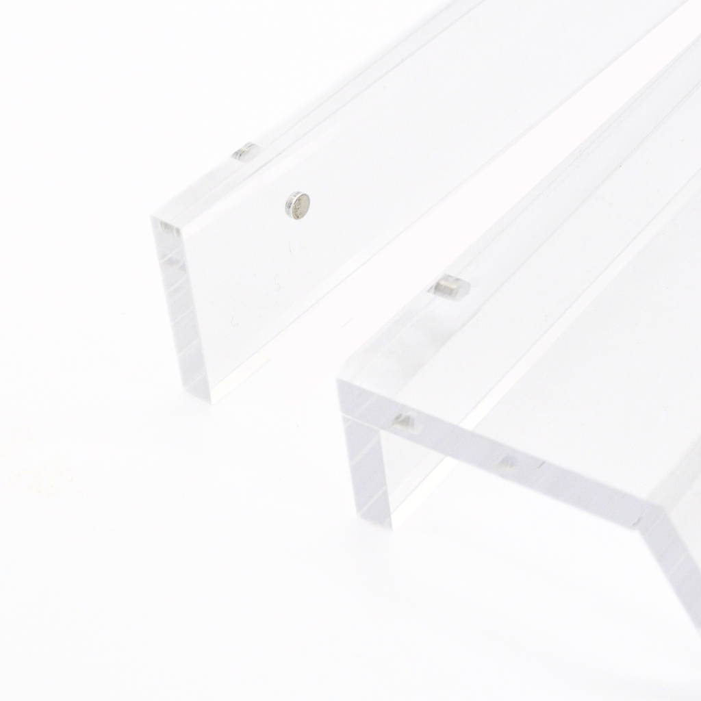 Clear Acrylic Mahjong Rack and Pusher, Set of 4
