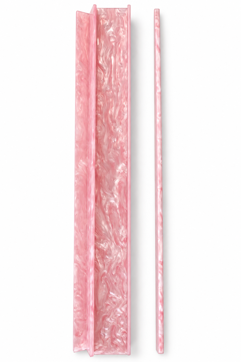Scalloped Pearl Pink Acrylic Rack & Pushers (4) by Modarislife - 20"