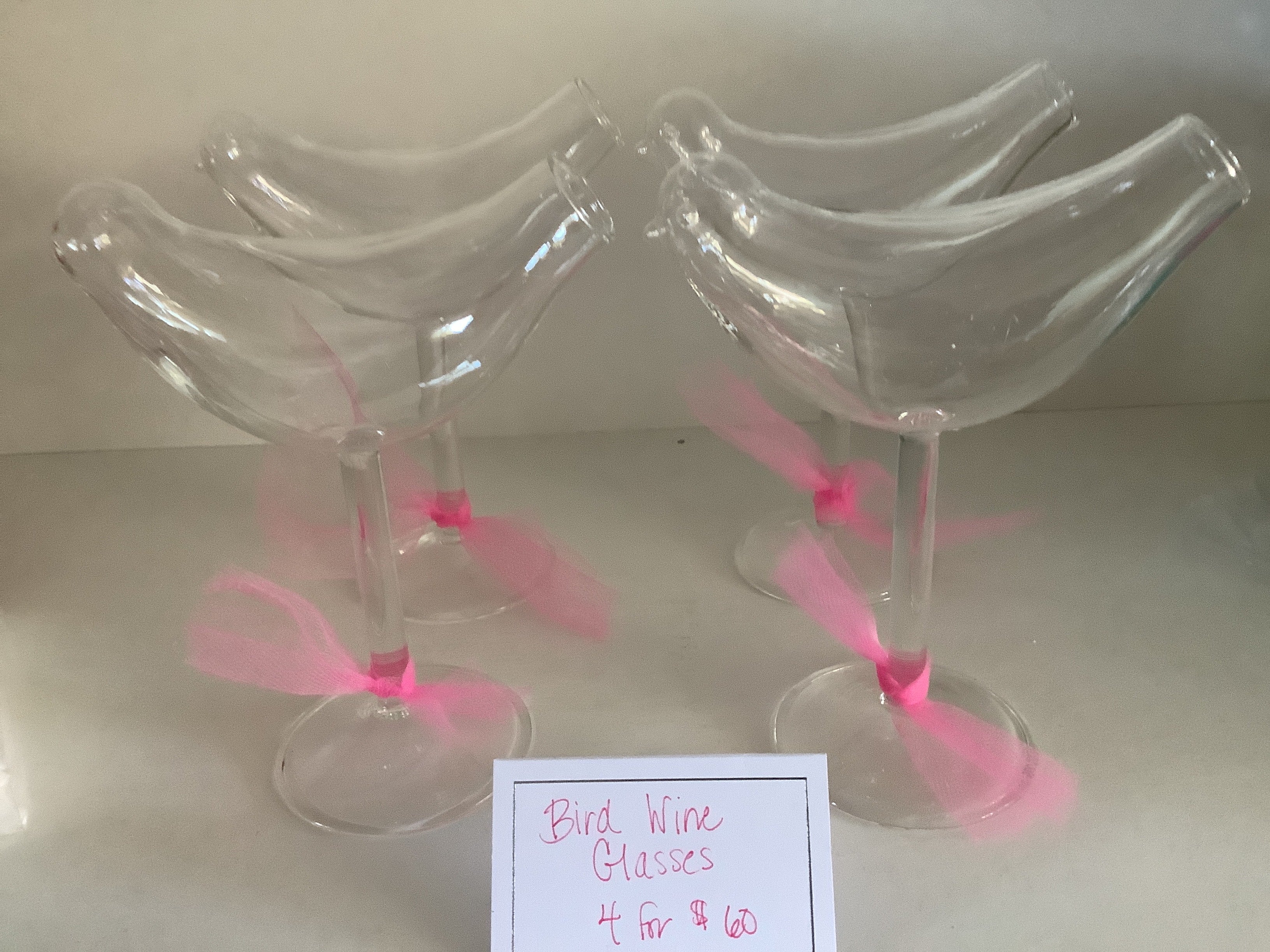 Bird glass wine glasses