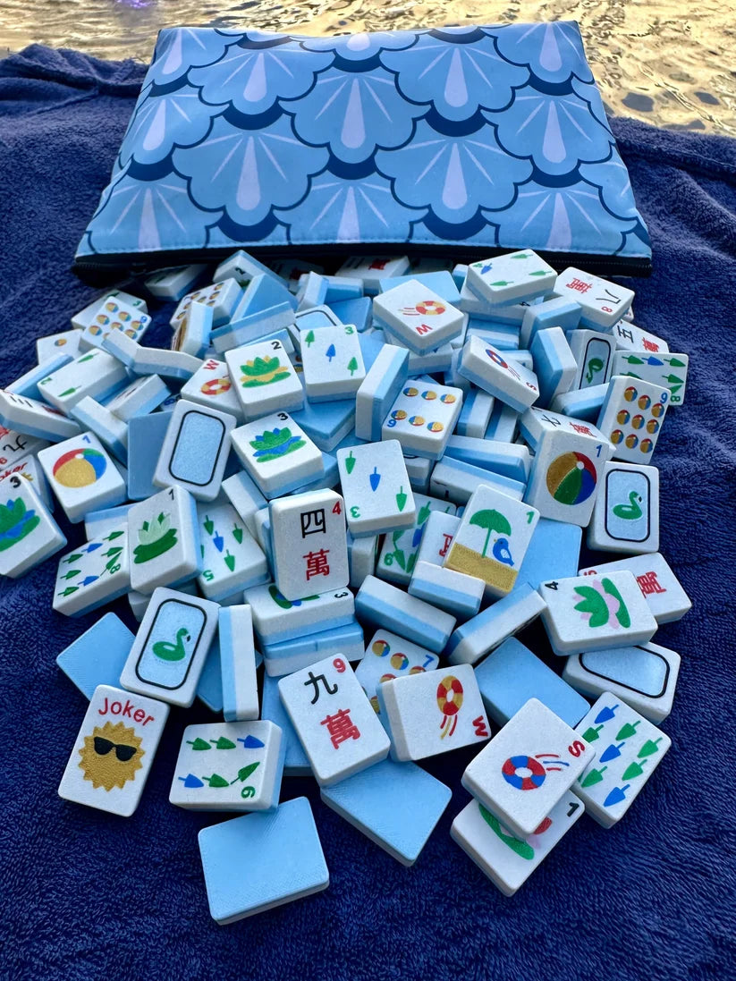 Spools Travel Mahjong Pool Tiles Baby Blue