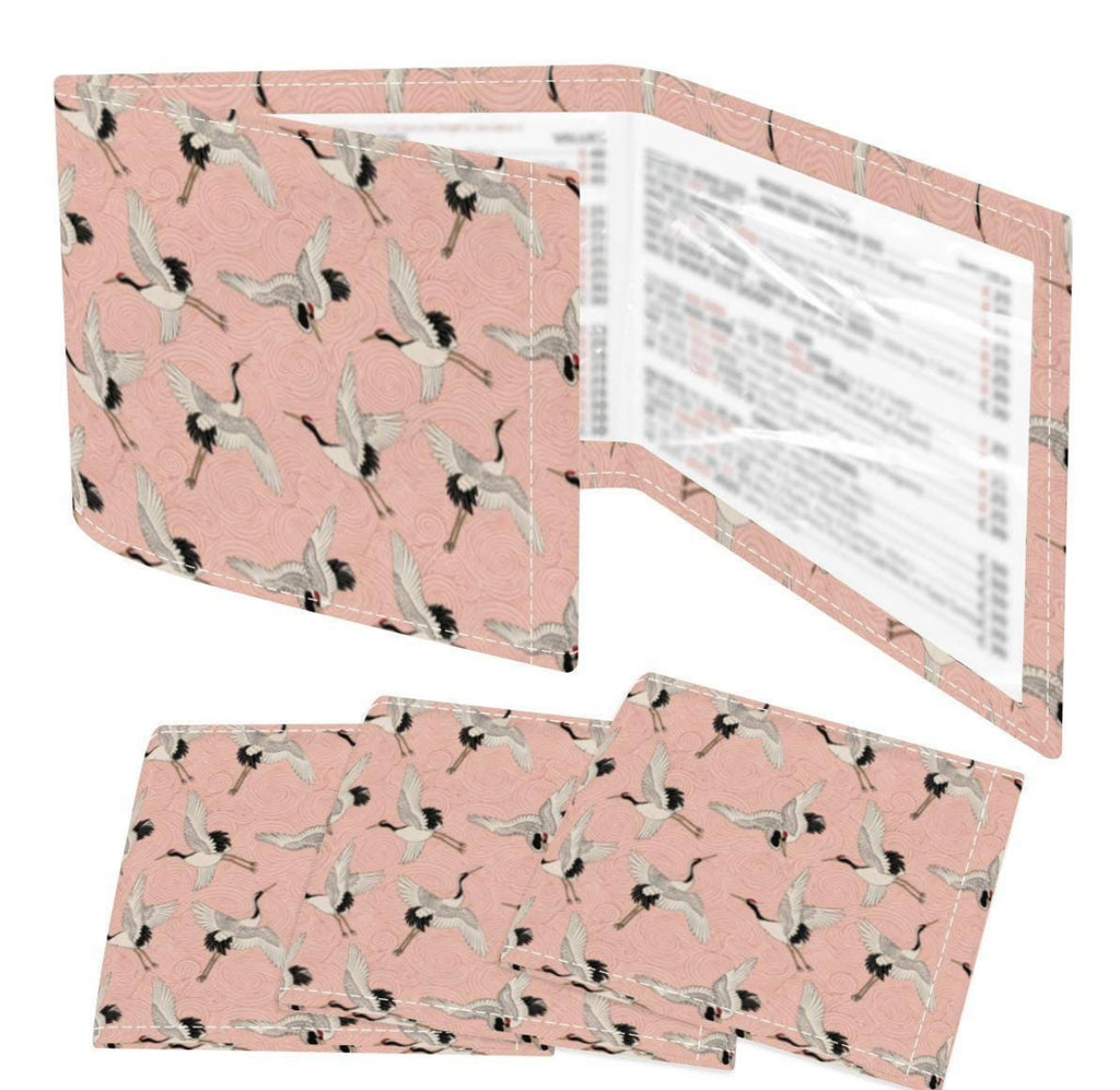 Mahjong Card Cover: Pink Crane