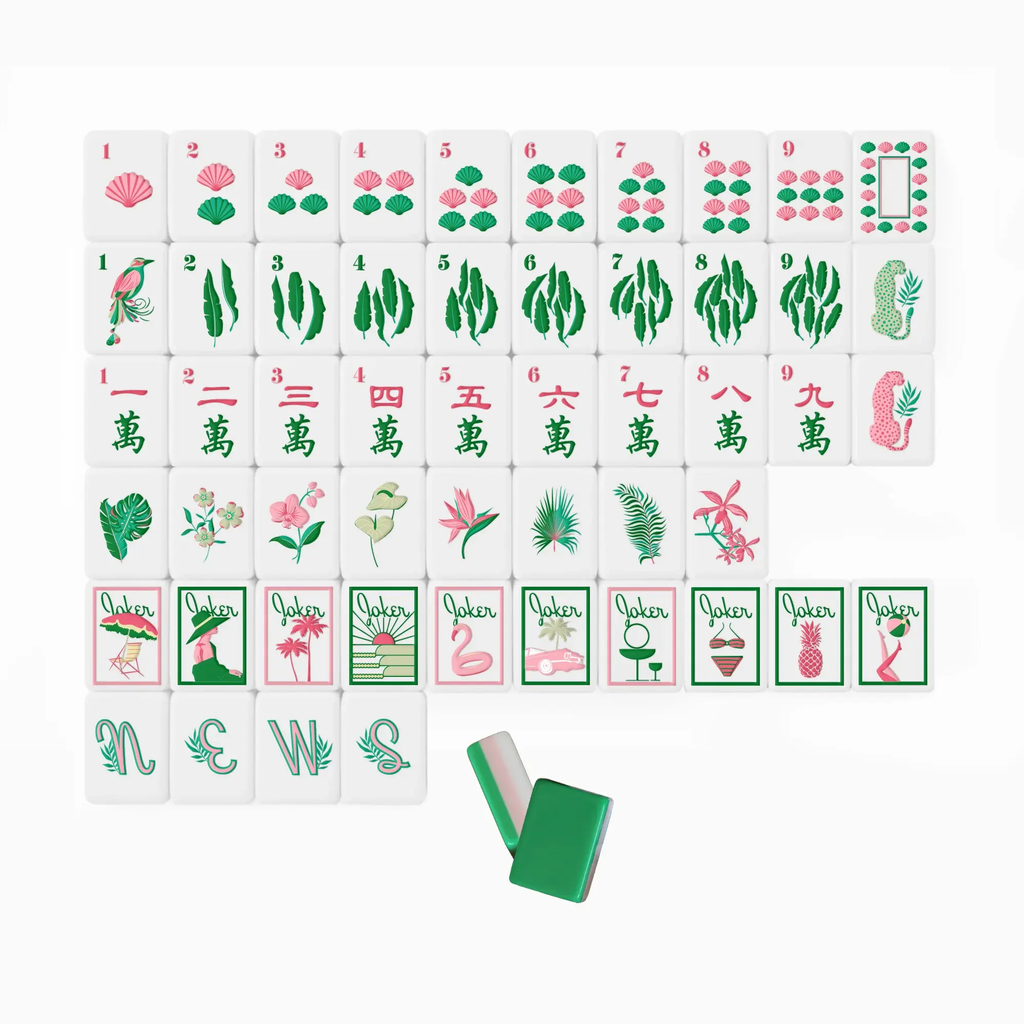 Green Palm Luxury Mahjong Tiles