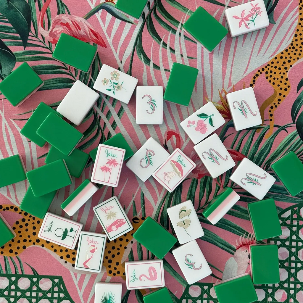 Green Palm Luxury Mahjong Tiles