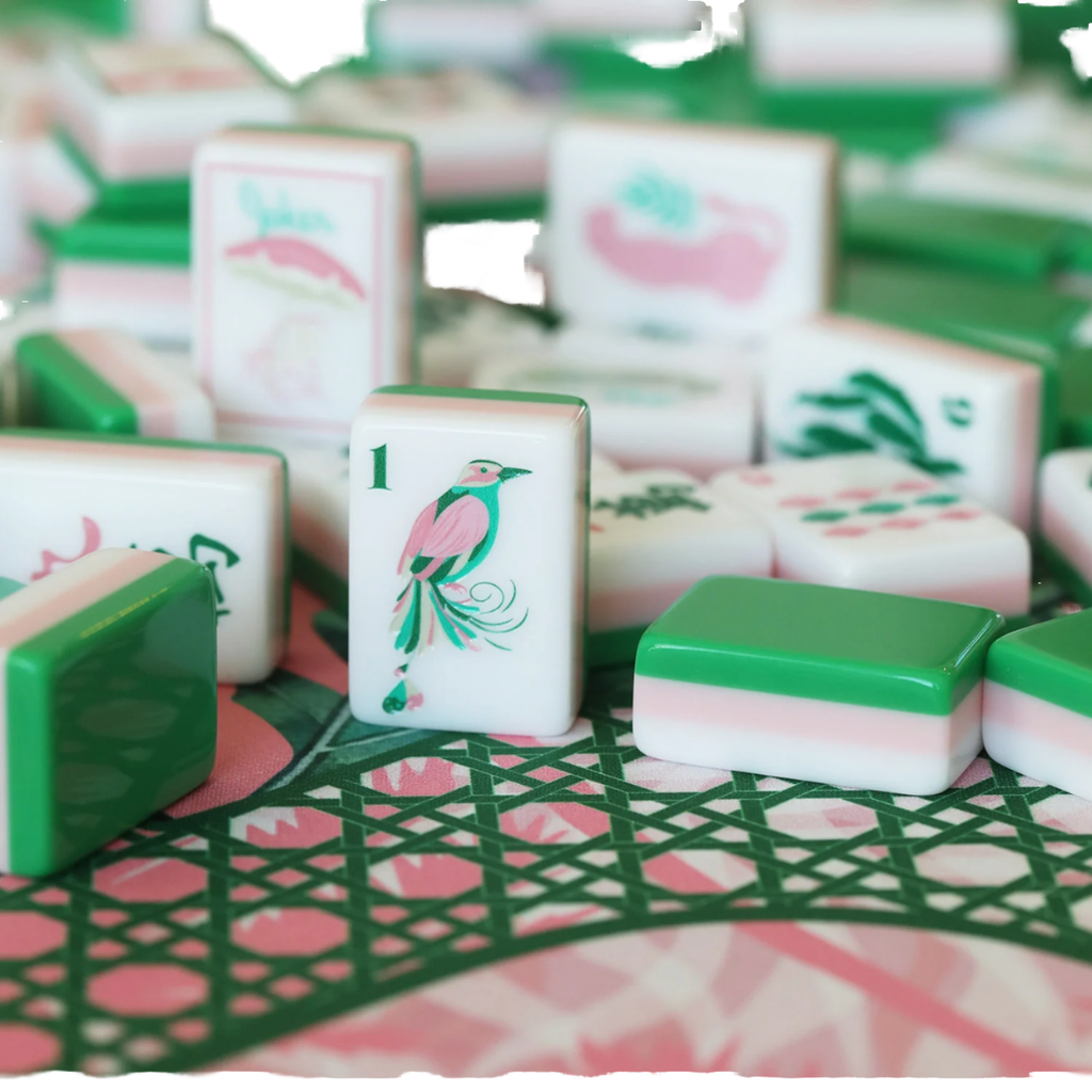Green Palm Luxury Mahjong Tiles