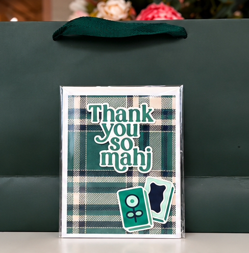 Jordanalog “Thank You So Mahj” Greeting Card