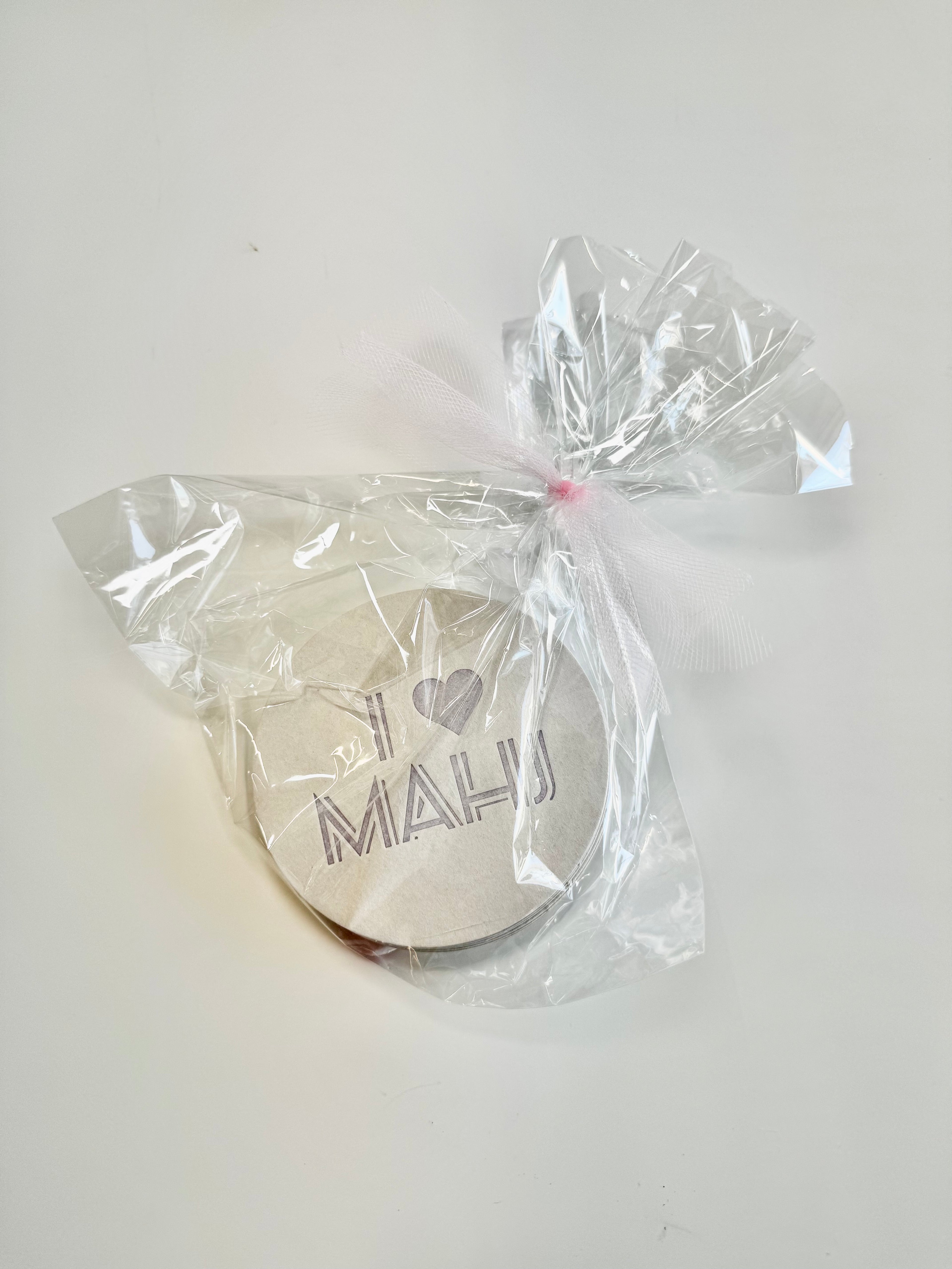 I Love Mahj/Bam Cheers coasters (4 pack) - assorted