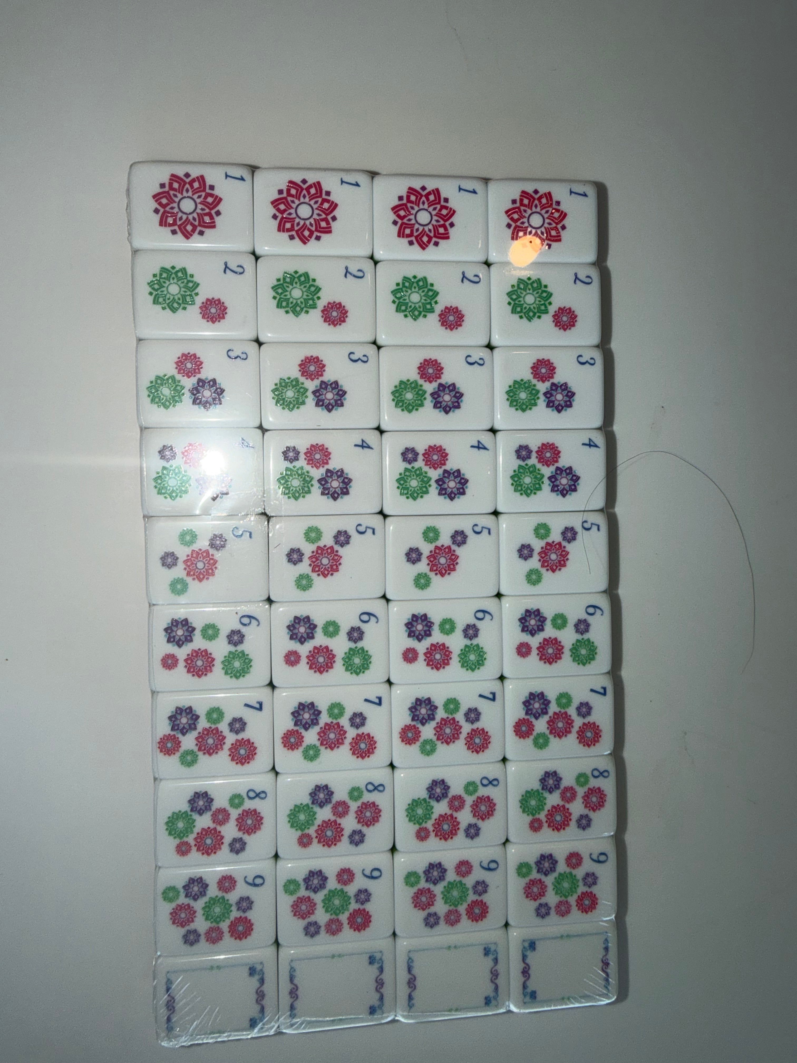 Luxury Light Pink Mahjong Tiles