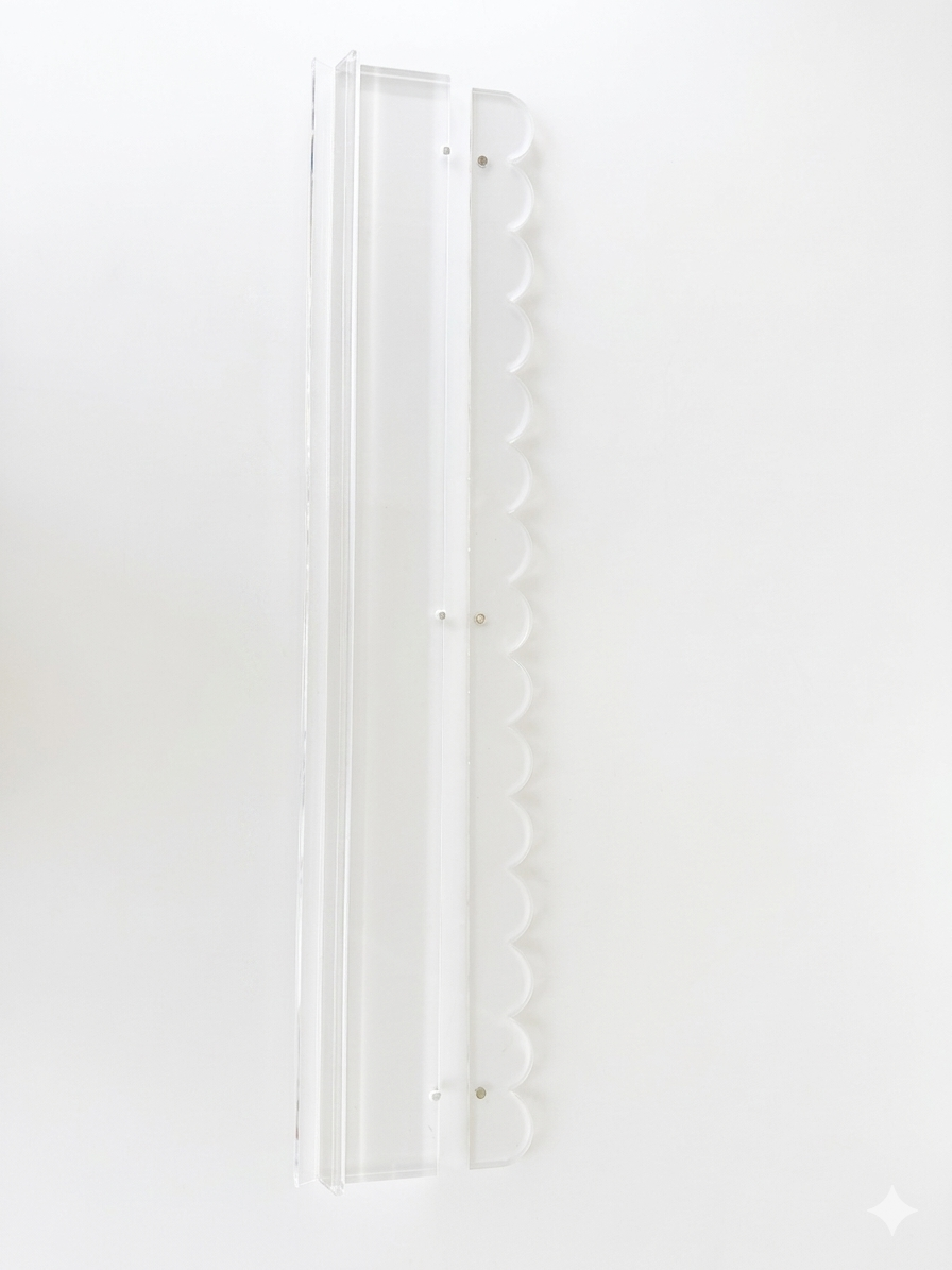 Phoenix Mahjong Club Acrylic Mahjong Scalloped Rack and Pusher