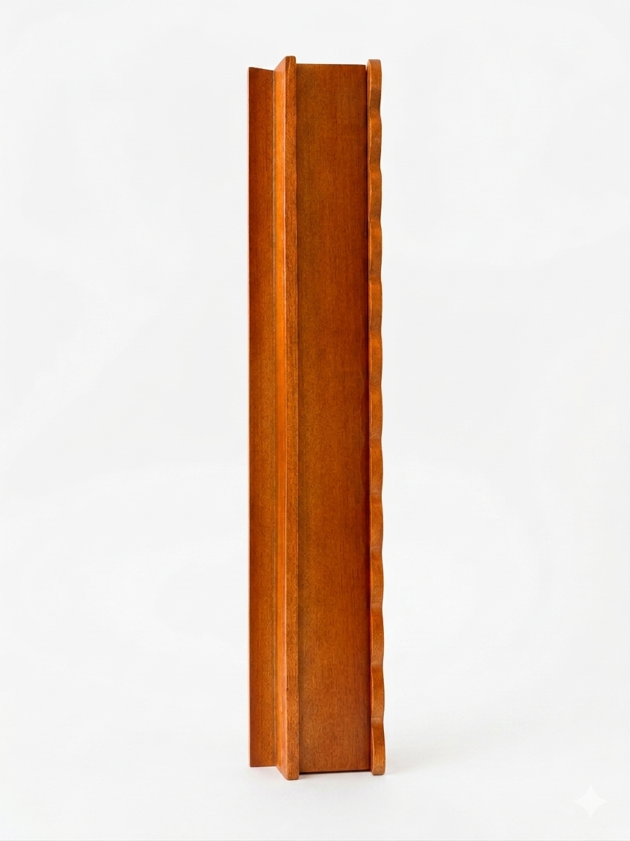 Mahjong Rack and Pusher Solid Wood Scalloped