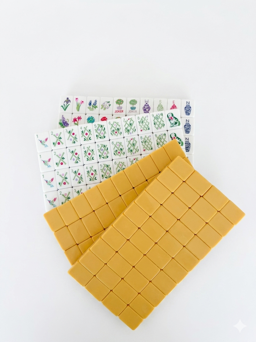 Luxury Light Yellow Mahjong Tiles