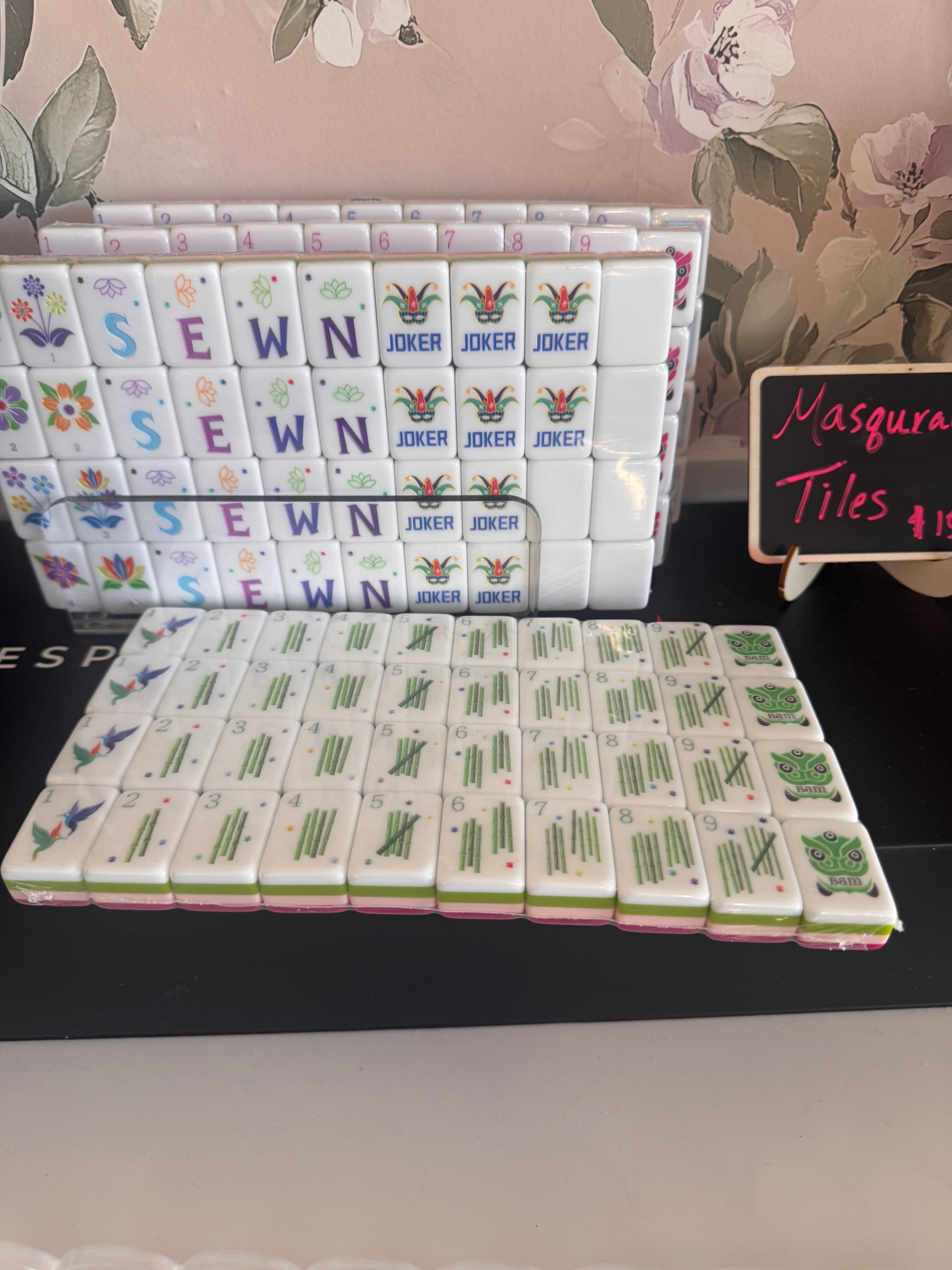Mahjong Tile set - Pink Masquerade