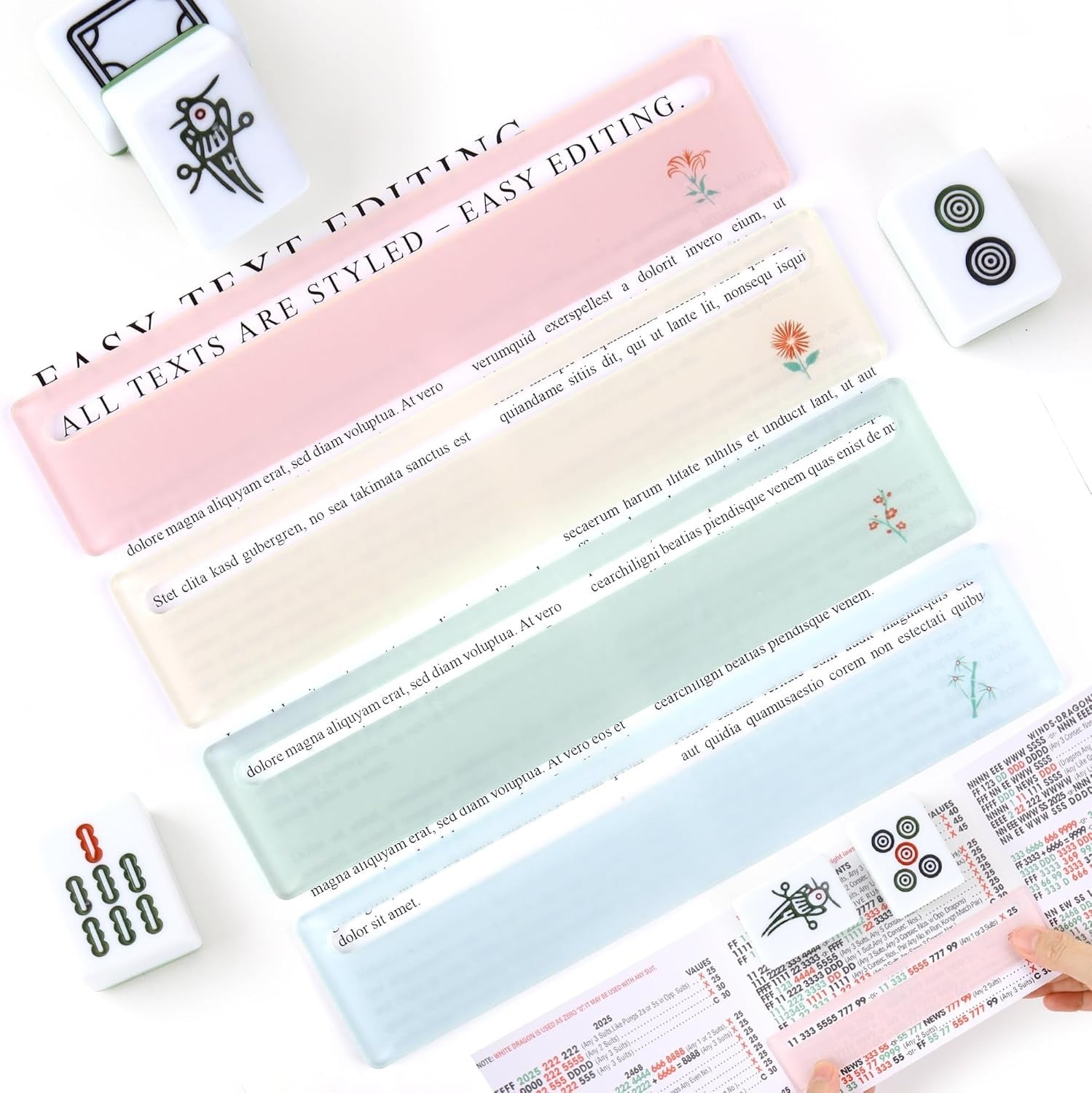 Clear Line Reader with Flower Detail