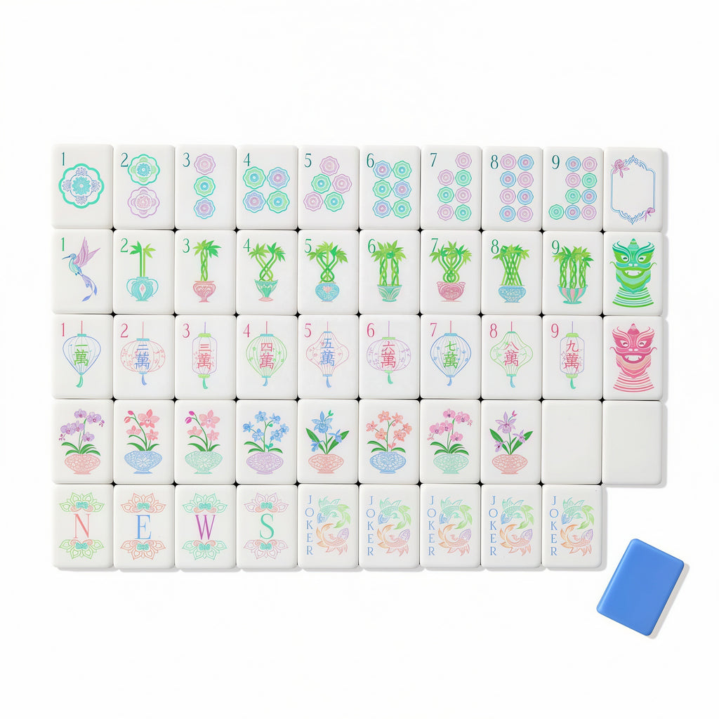 Blue luxury Mahjong Tiles