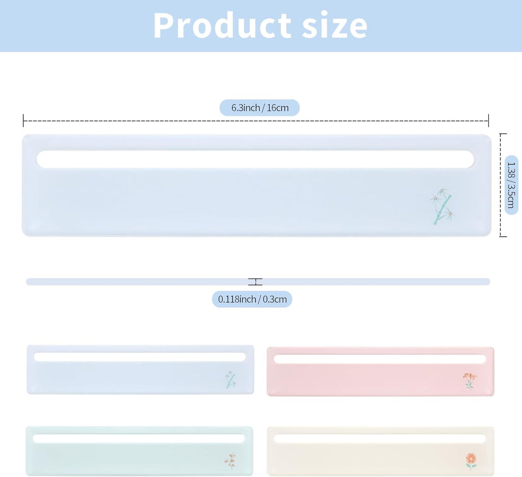 Clear Line Reader with Flower Detail
