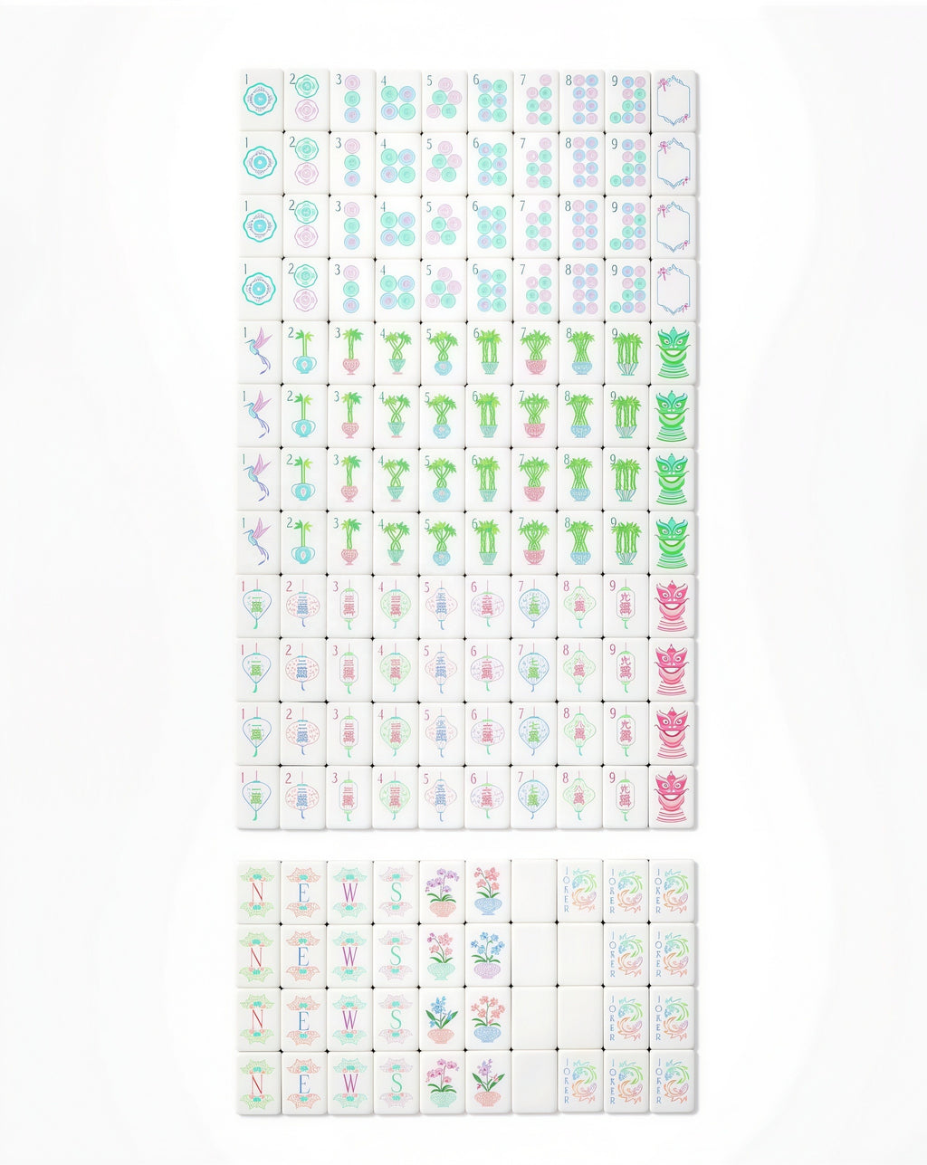 Blue luxury Mahjong Tiles