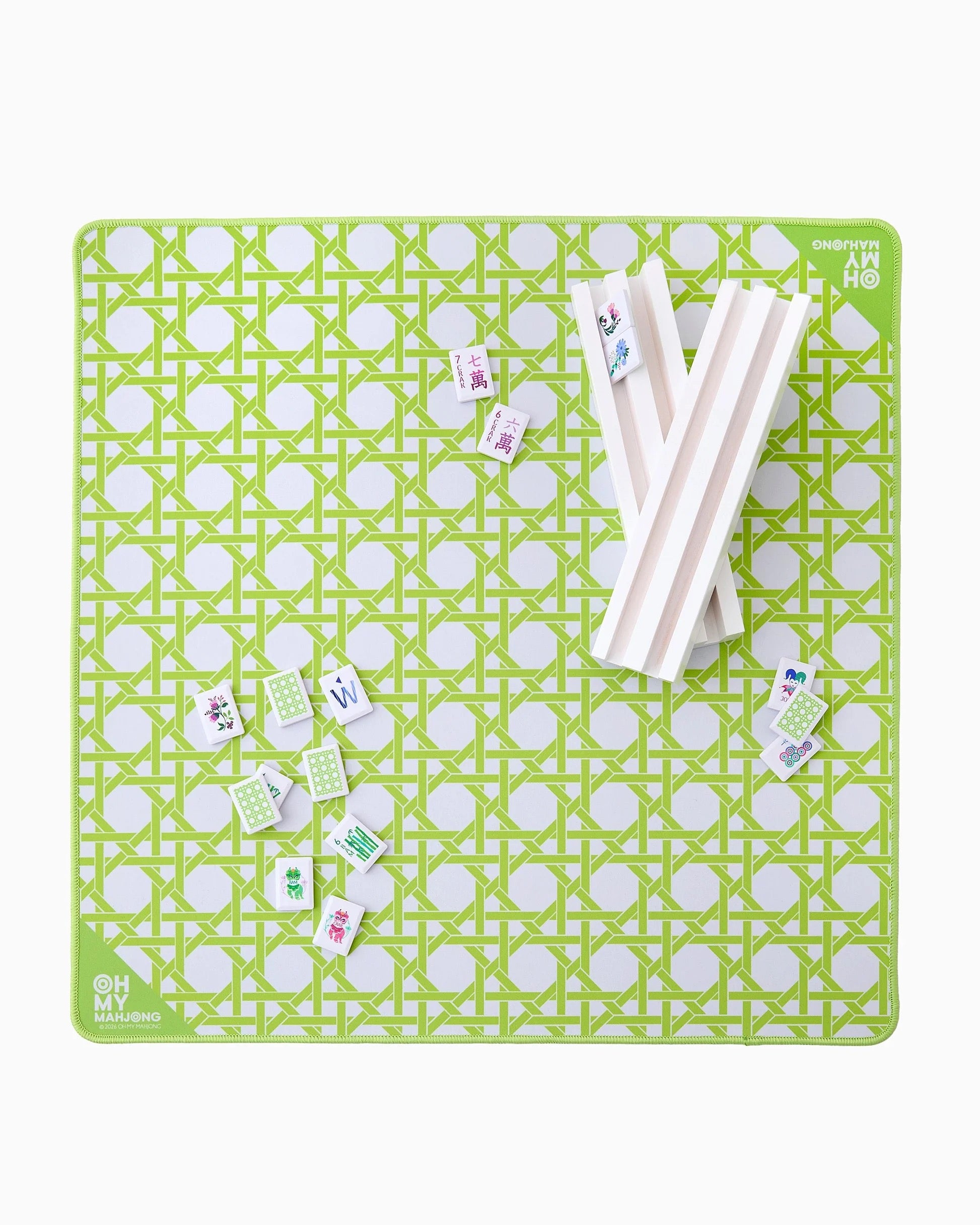 Mini Green Cane Mat Oh My Mahjong