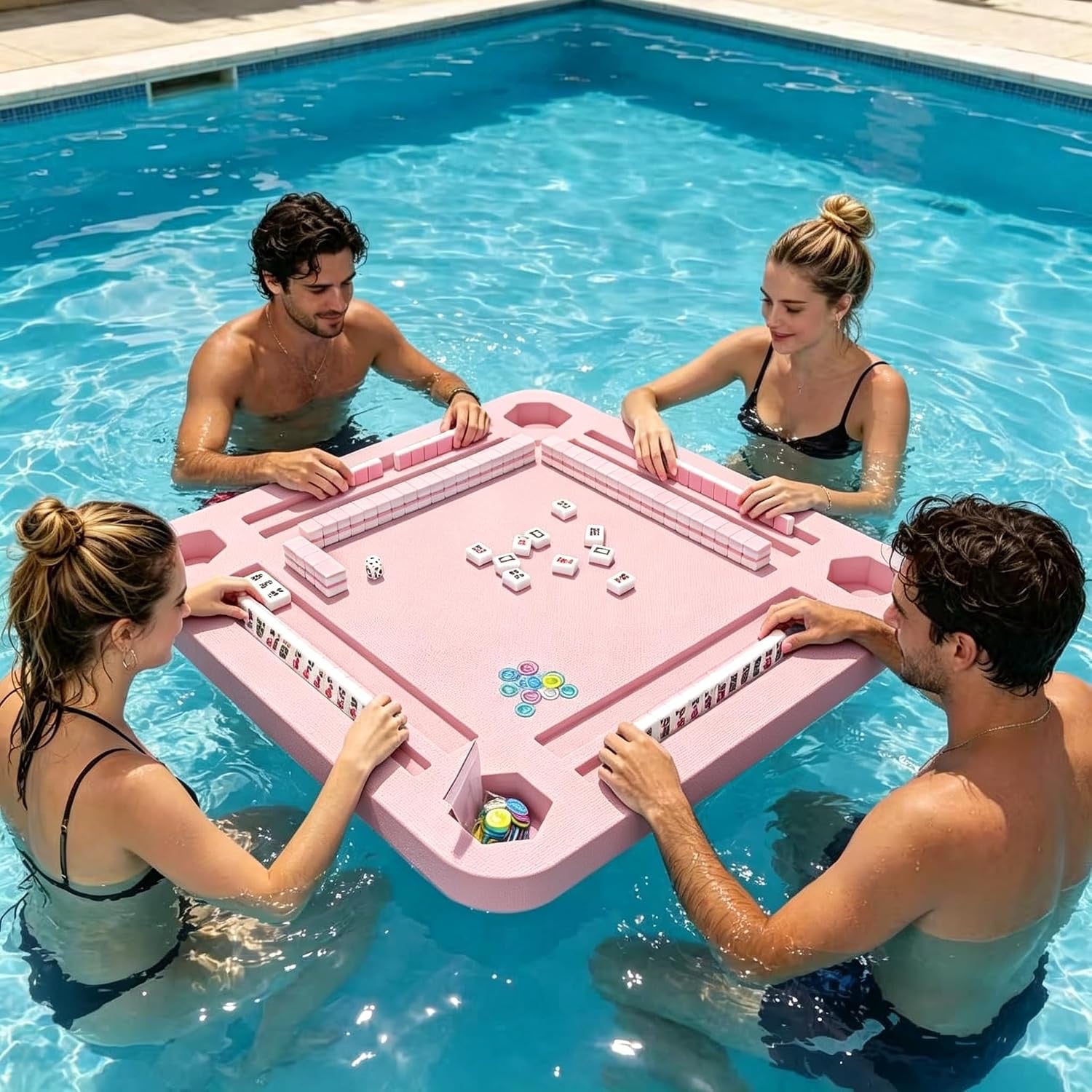 Floating Mahjong Table Pink