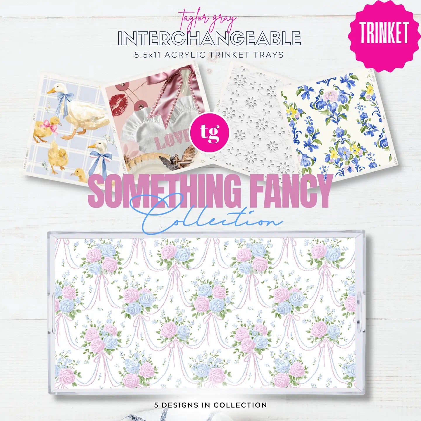 Something Fancy Trinket Tray Insert Set of 5