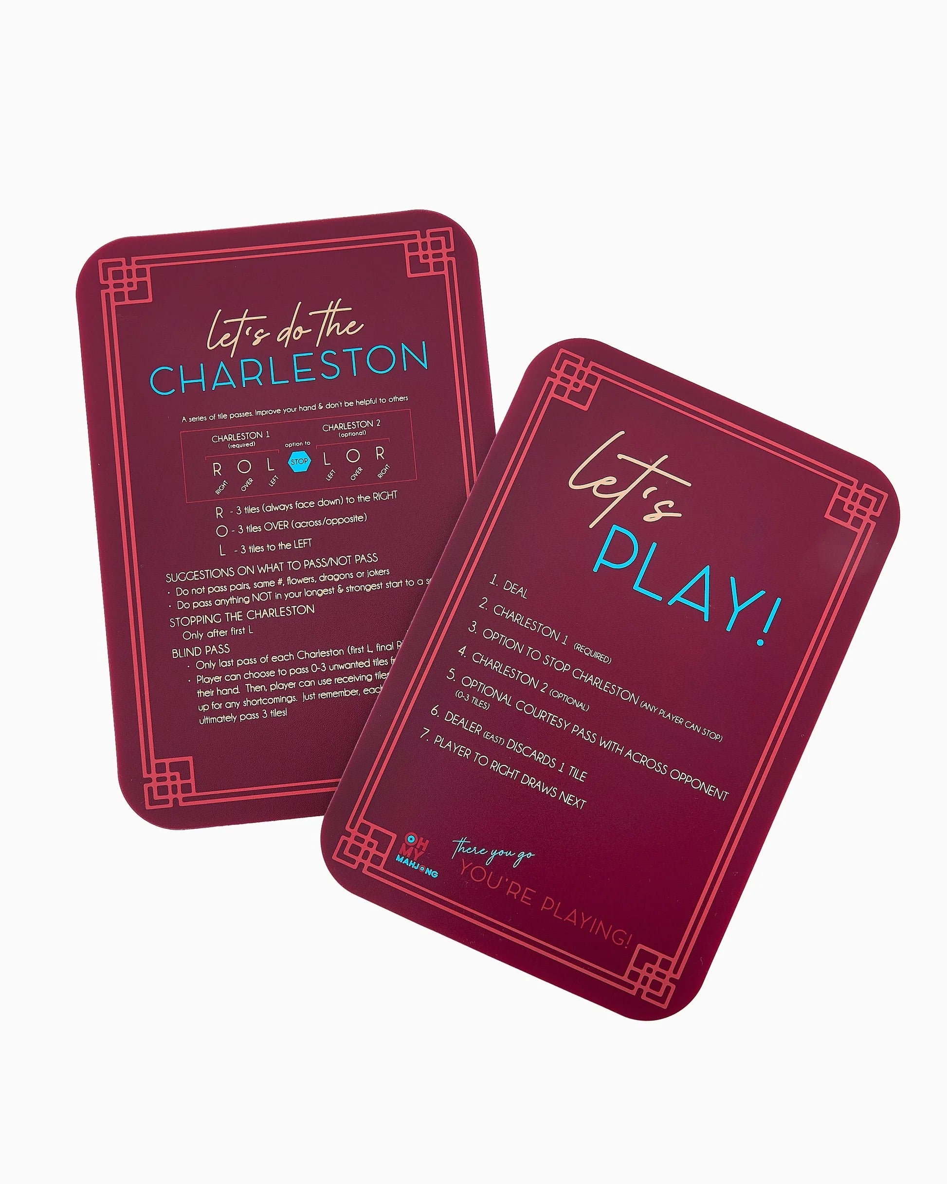 Oh My Mahjong Shuffler Burgandy