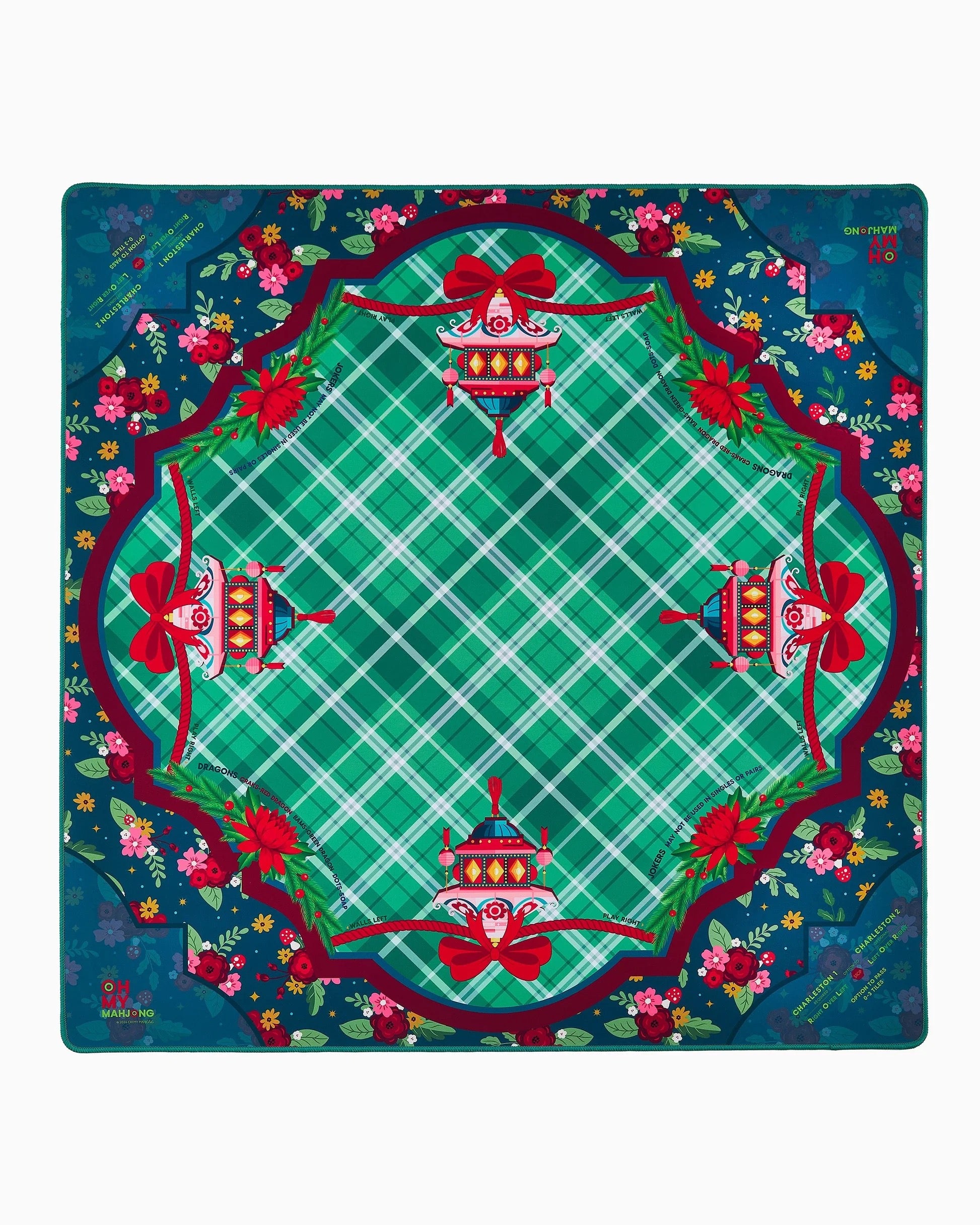 Oh My  Mahjong  Yuletide Mat