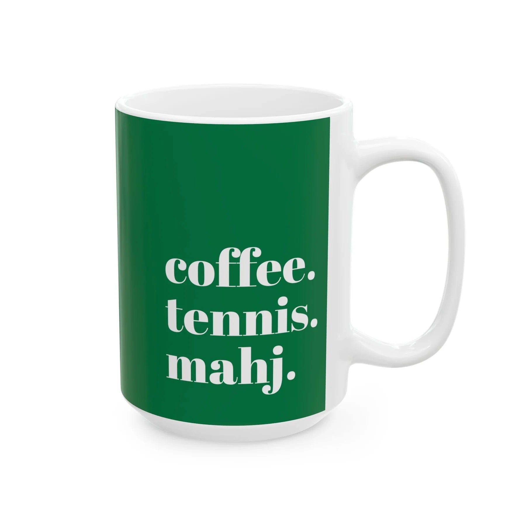 Coffee Tennis Mahjong Coffee Cup Green