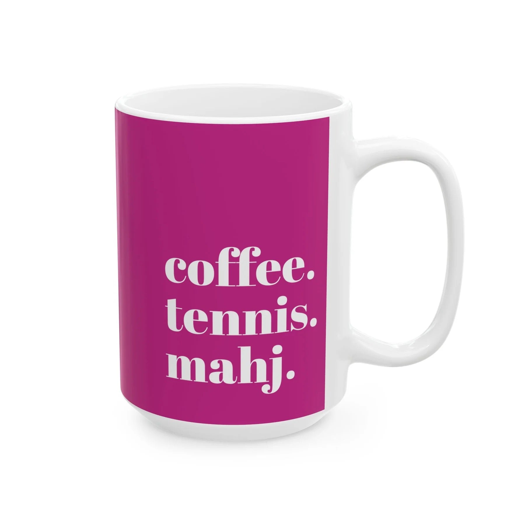 Coffee Tennis Mahj Pink Coffee Cup