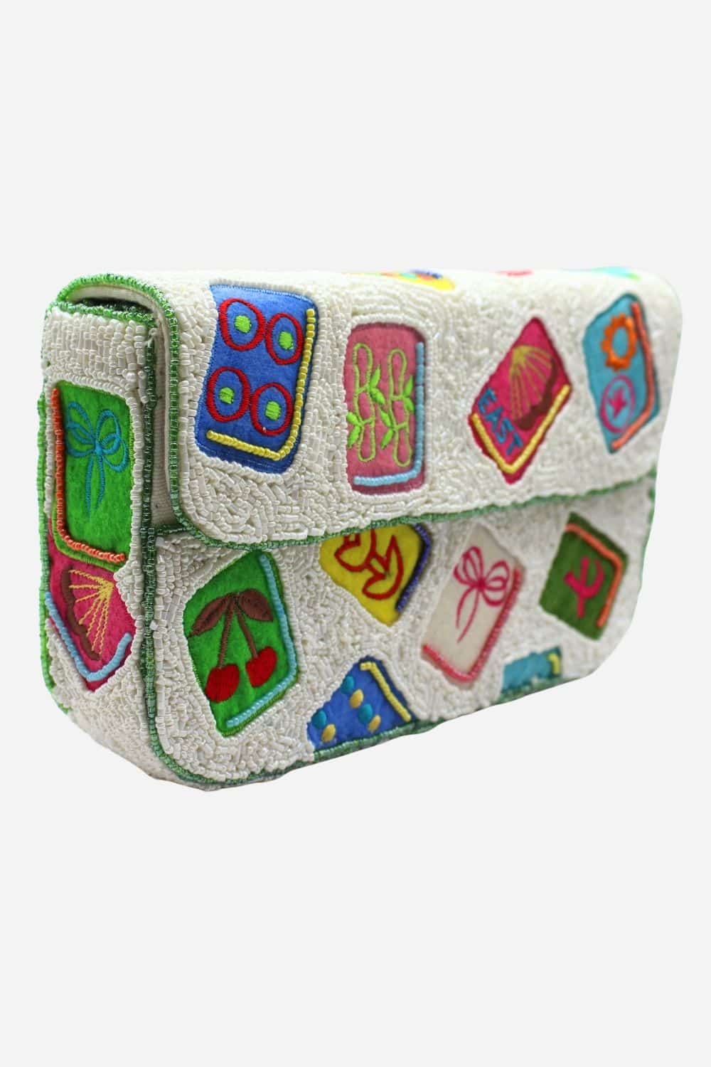 LA Chic Mahjong Beaded Shoulder Bag