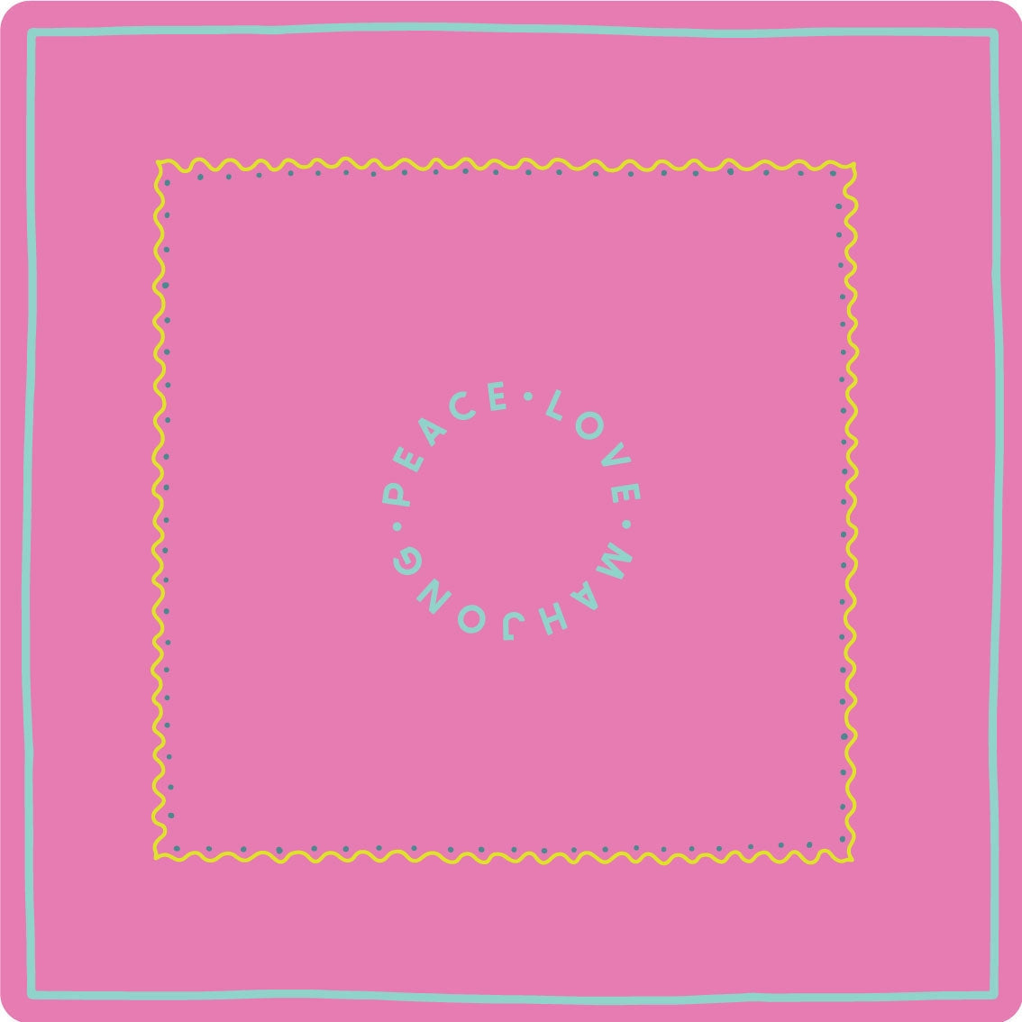 Mats-Light Pink with Chartreuse & French Blue