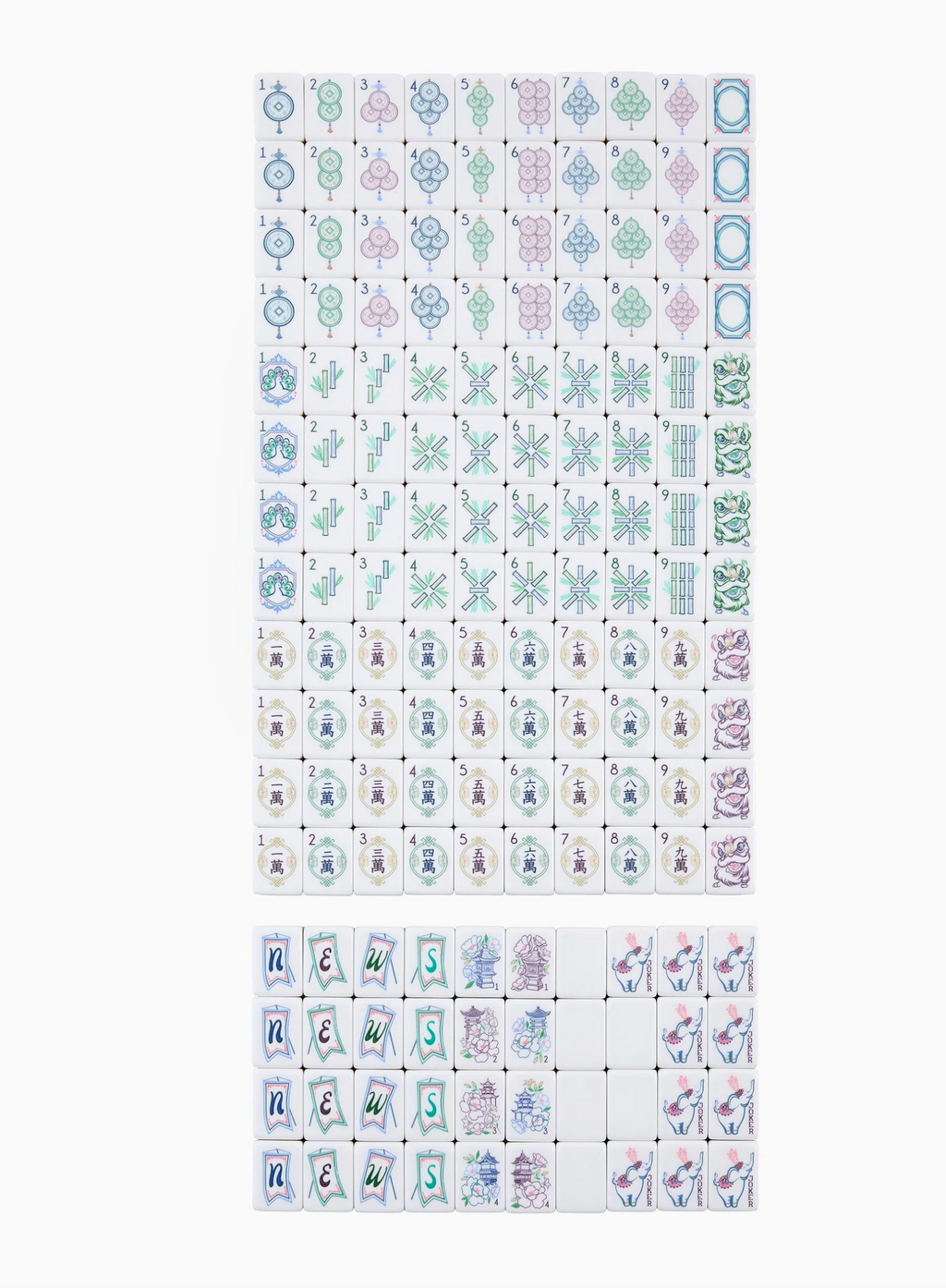 Oh my Mahjong Willow Mahjong Tile Set