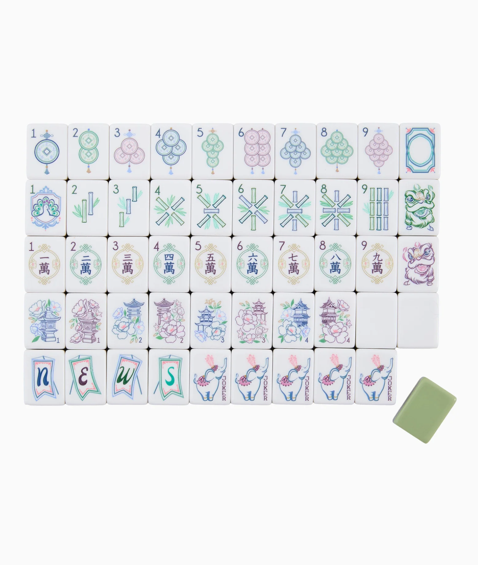 Oh my Mahjong Willow Mahjong Tile Set