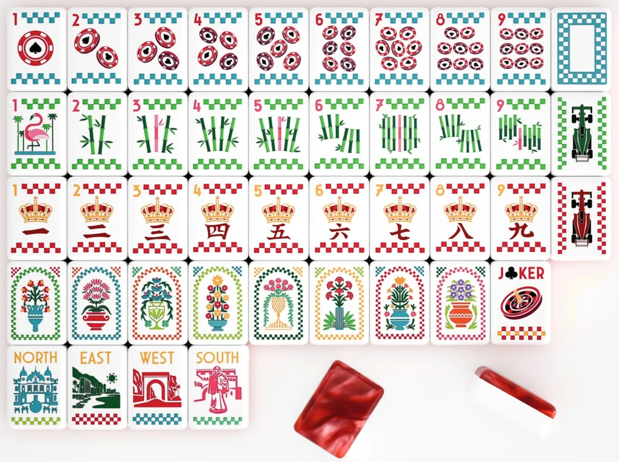 Monaco Mahjong TileSet - Rack it Mahjong!