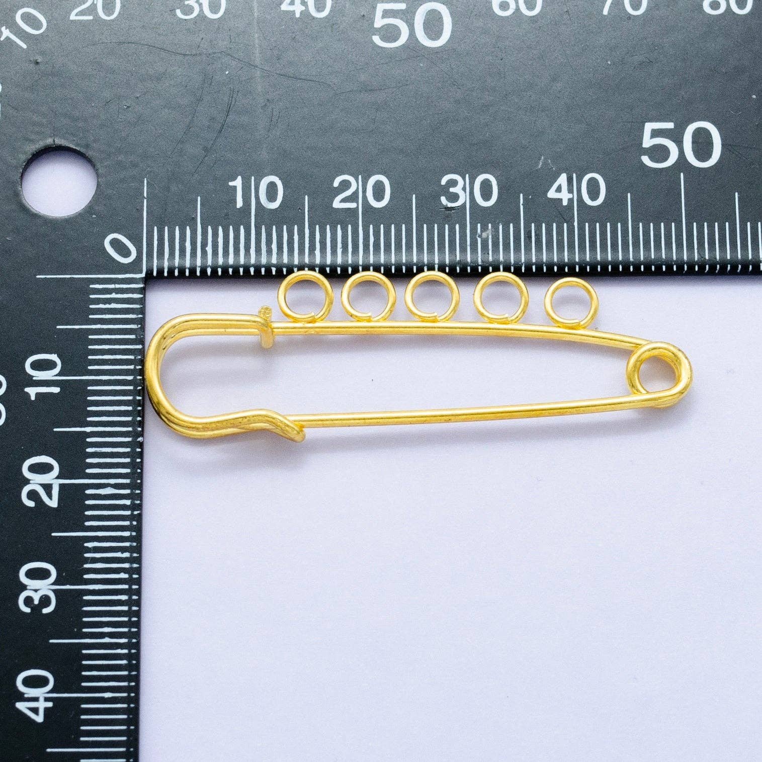 24K Gold Filled Safety Pin Shoe Bag Charm Keychain Finding | Z1074 Z1075: Three