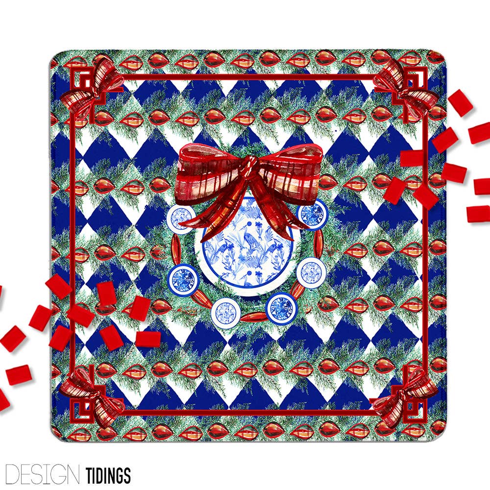 Mahjong Mat 31", Neoprene, Holiday, Christmas, Winter: Party Animal / Neoprene with bag