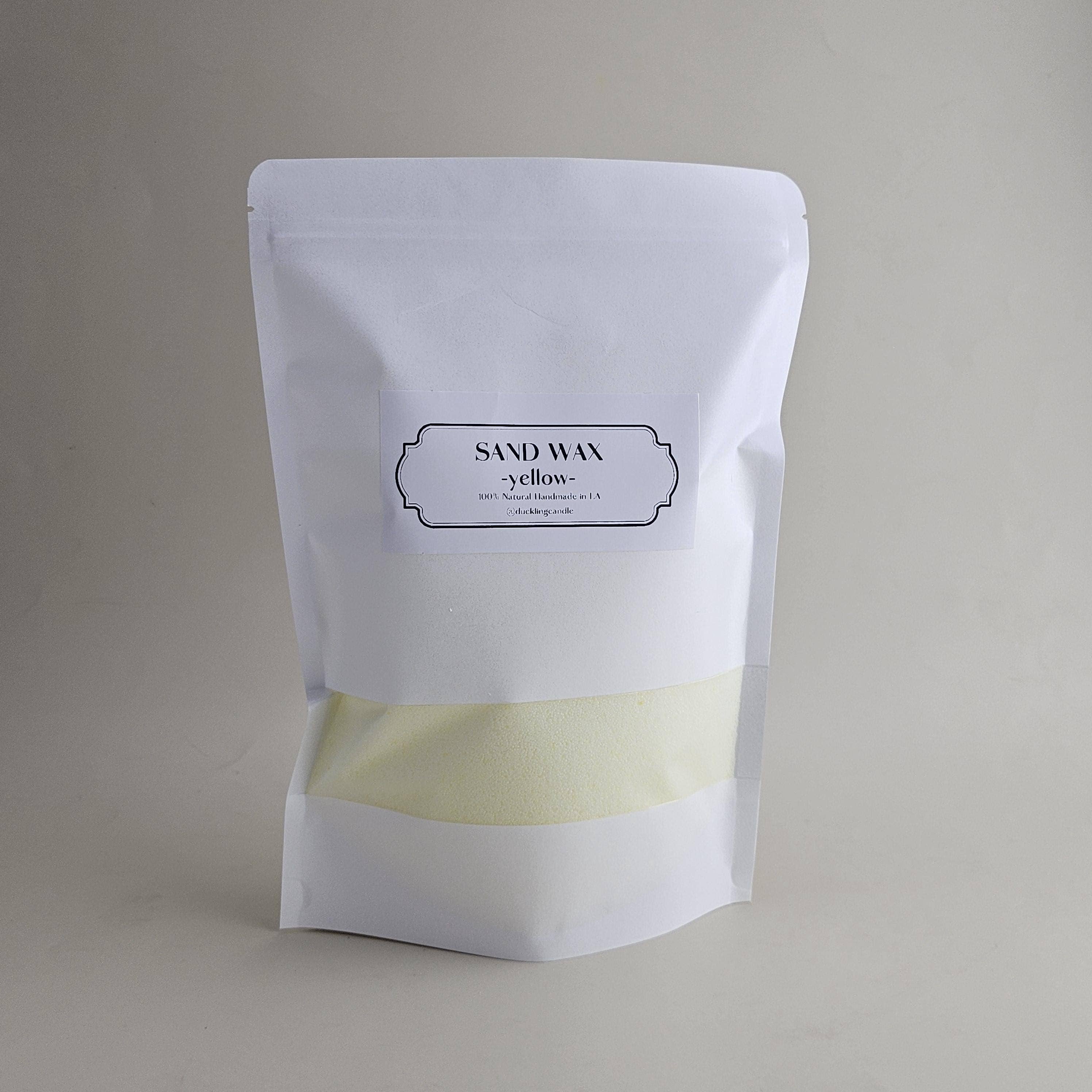 Sand Wax DIY Candle | 100% Natural Pearled candle kit: Green / White Eucalyotus