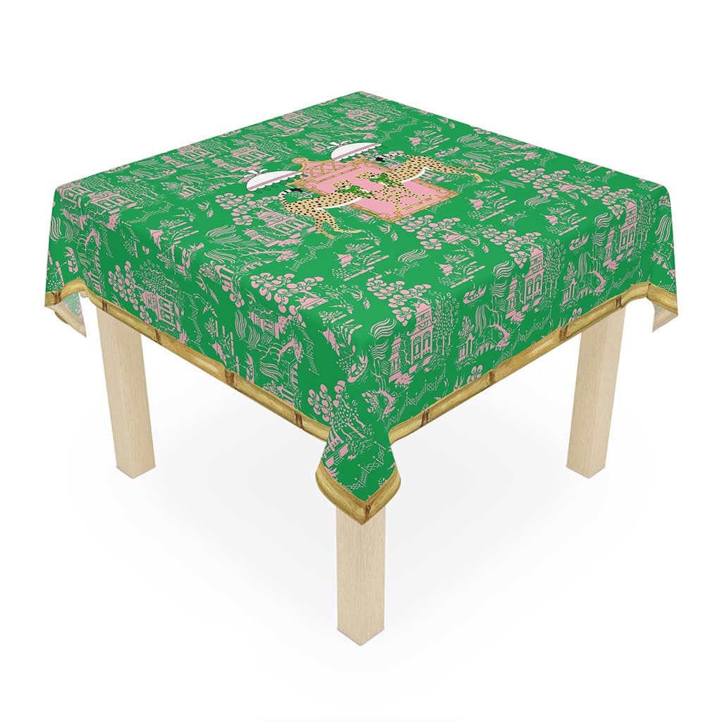 Mahjong Tablecloth, Boutique Monogram: Sloane / 55" polyester