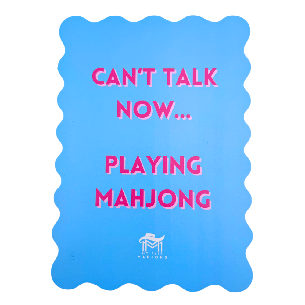 My Fair Mahjong “I Like Big Tiles” Pink Scalloped Shuffle Cards